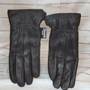 Brown Thinsulate leather gloves